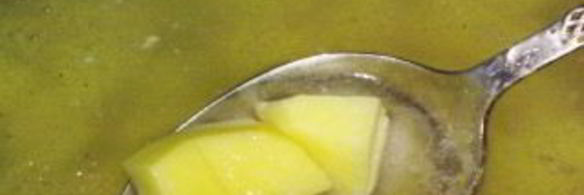 картофельный суп с луком-пореем