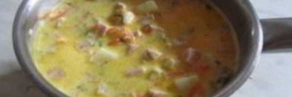 картофельный суп в хлебе