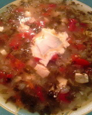 Хорватский суп с брынзой