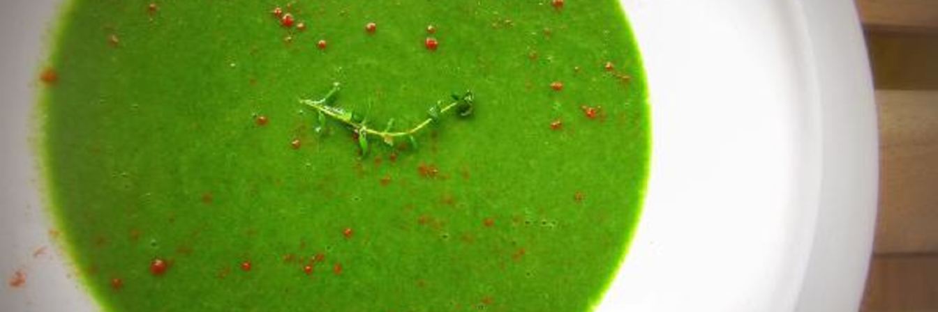 Крем-суп с картофелем и шпинатом