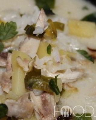 Куриный суп с сыром