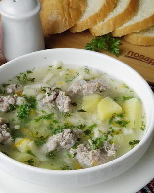 Ленивый суп с фрикадельками
