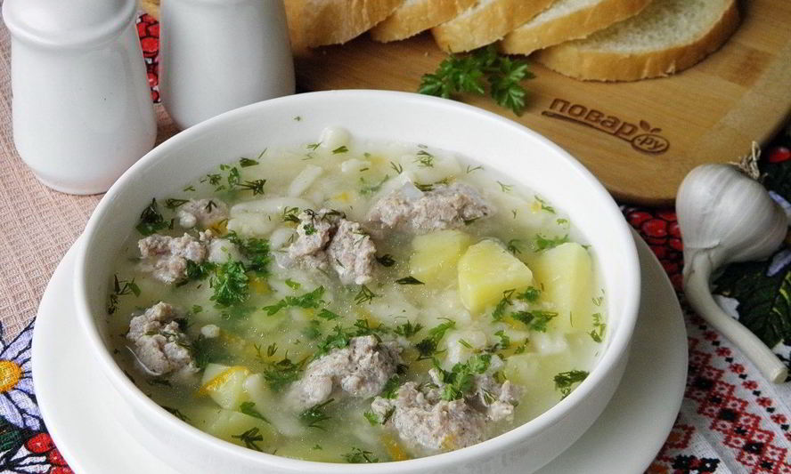 Рецепт ленивого супа с фрикадельками