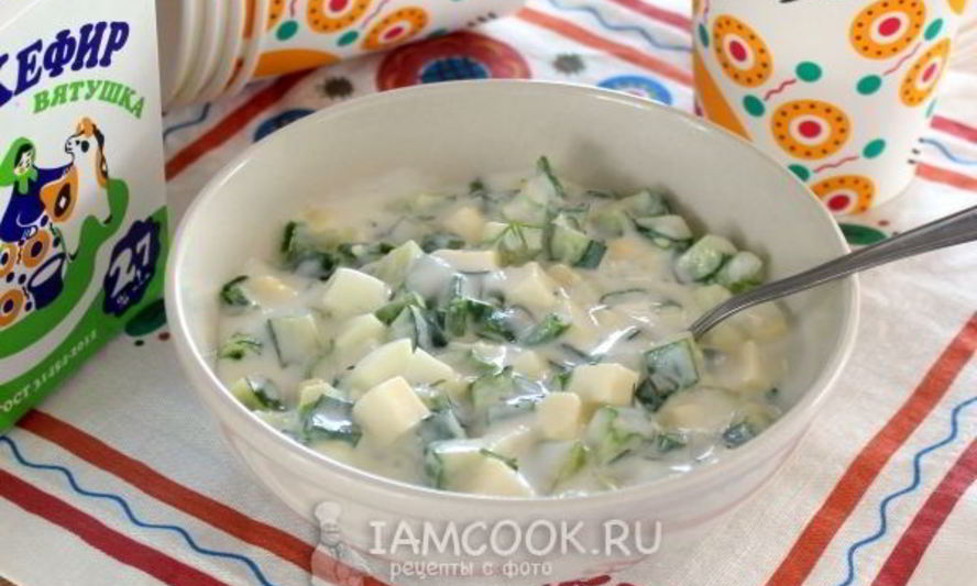 Рецепт диетической окрошки