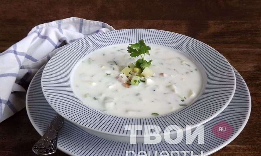 Рецепт окрошки на кефире