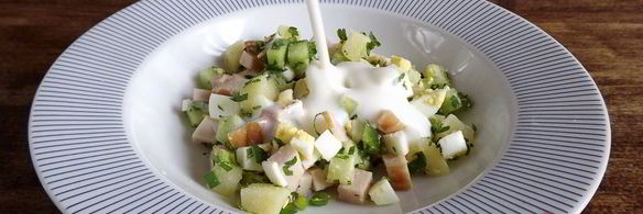 окрошка на кефире