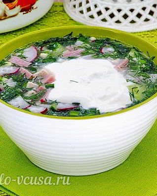 Окрошка на сыворотке