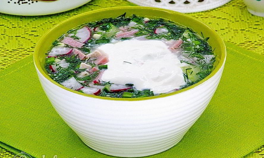 Рецепт окрошки на сыворотке