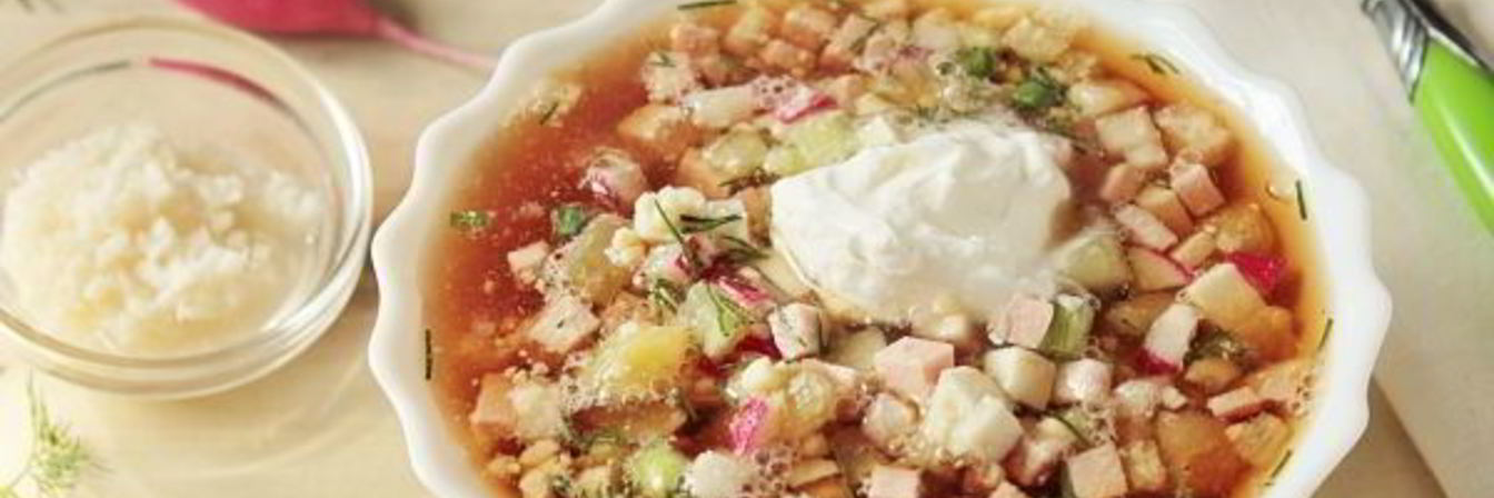 Окрошка с хреном