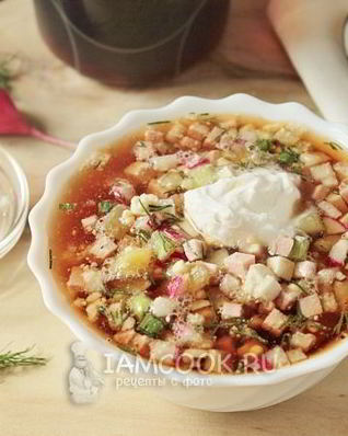 Окрошка с хреном