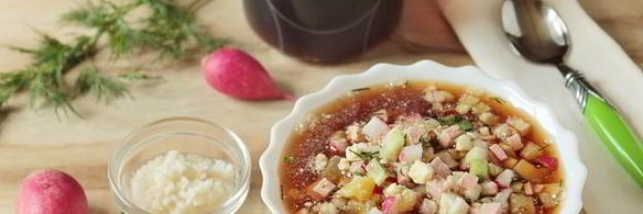 окрошка с хреном