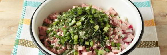 окрошка с хреном