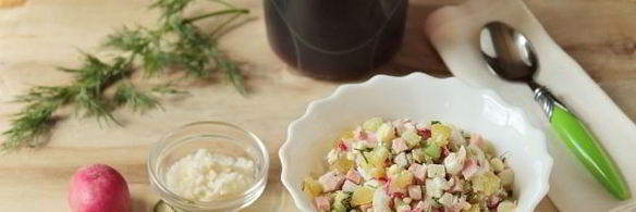 окрошка с хреном