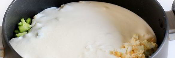 окрошка с мясом на кефире