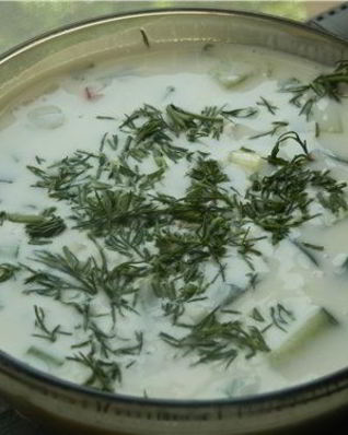 Окрошка сыроедческая