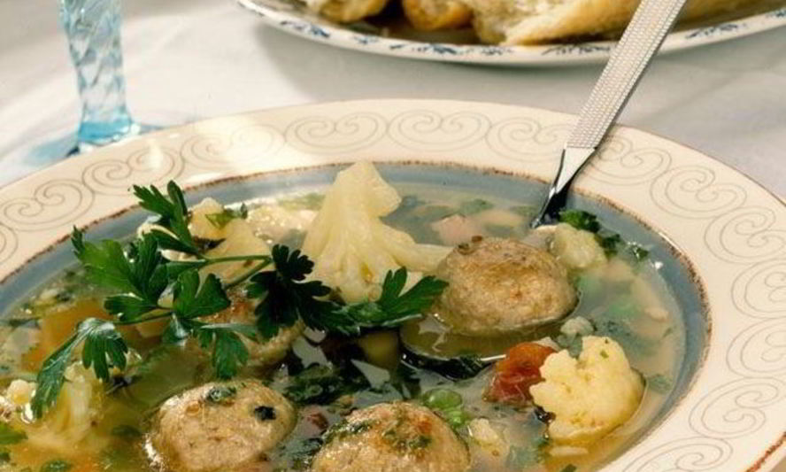 Рецепт овощного супа с фрикадельками