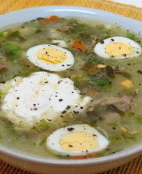 Суп с яйцом
