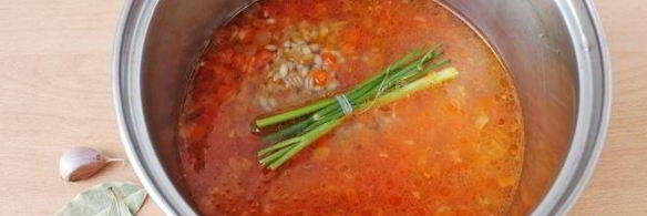 постный рассольник с перловкой