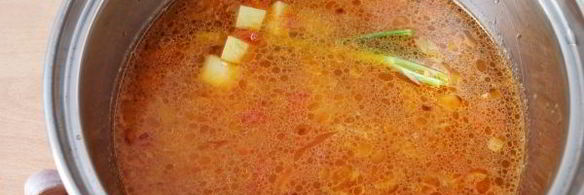 постный рассольник с перловкой