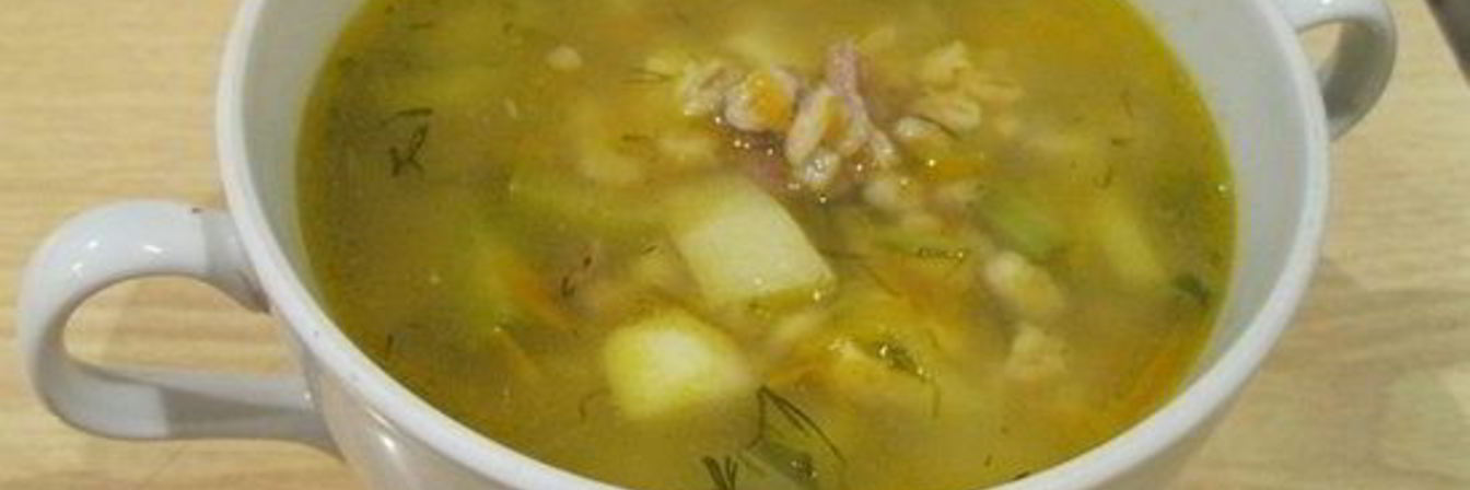 Рассольник с перловкой