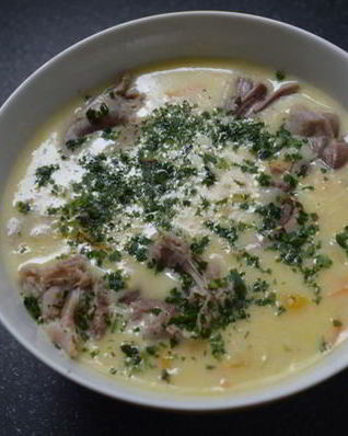 Рисовый суп из индюшиного горла