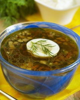 Легкие щи с крапивой