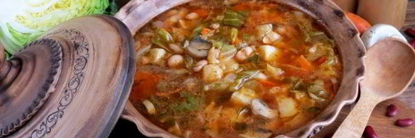 постные щи с фасолью