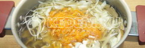 постные щи с капустой и грибами