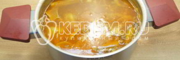 постные щи с капустой и грибами