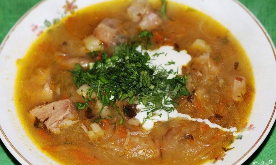 Рецепт щей из кислой капусты в мультиварке