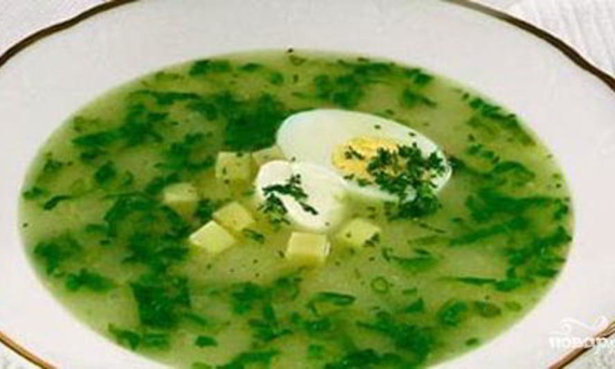 Рецепт щей из щавеля с яйцом