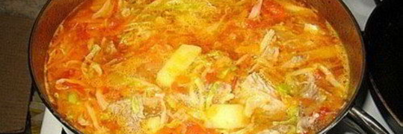 Щи на курином бульоне с капустой