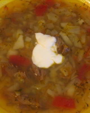 Щи с говядиной