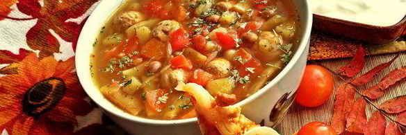 щи сборные с фасолью и фрикадельками