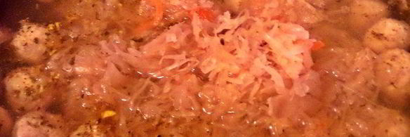 щи сборные с фасолью и фрикадельками