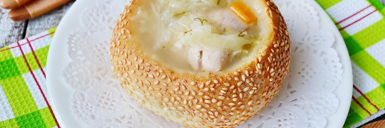 Суп Щи в хлебе