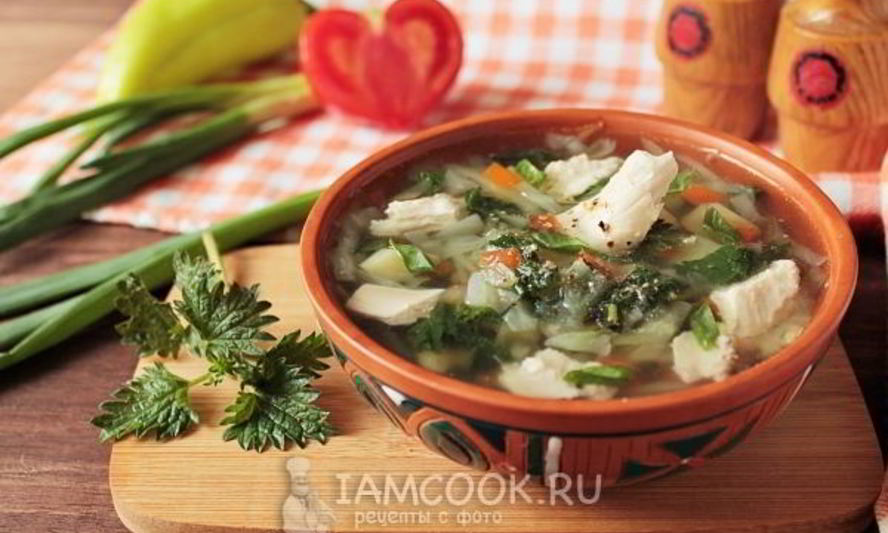 Рецепт зеленых щей с капустой и крапивой