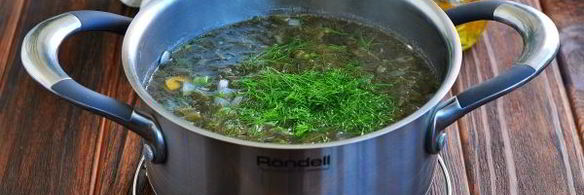 зеленые щи со щавелем и яйцом