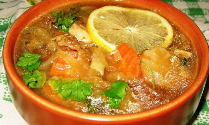 Рецепт куриной солянки с белыми грибами