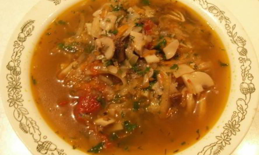 Рецепт постной солянки из свежей капусты