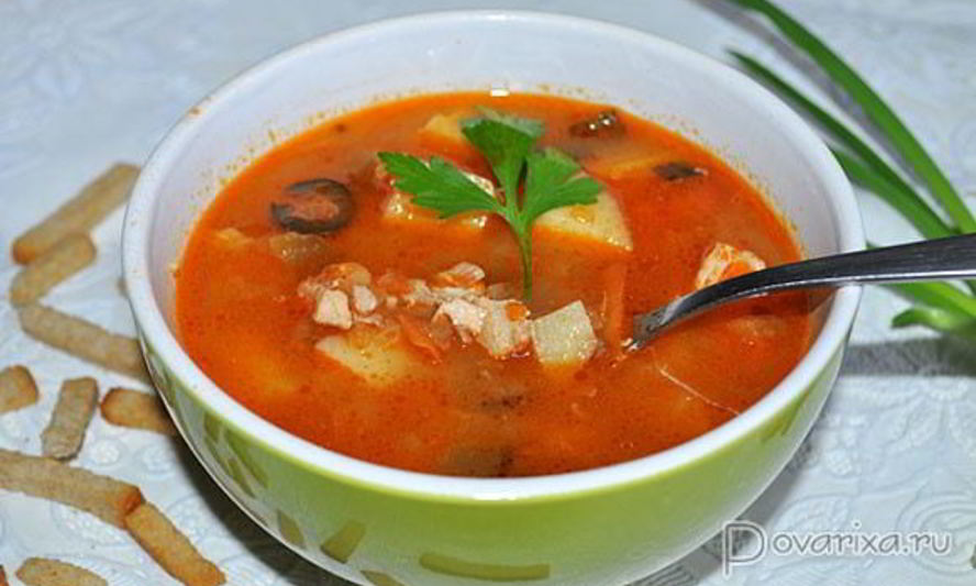 Рецепт рыбной солянки из горбуши