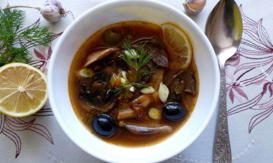 Рецепт сборной грибной солянки