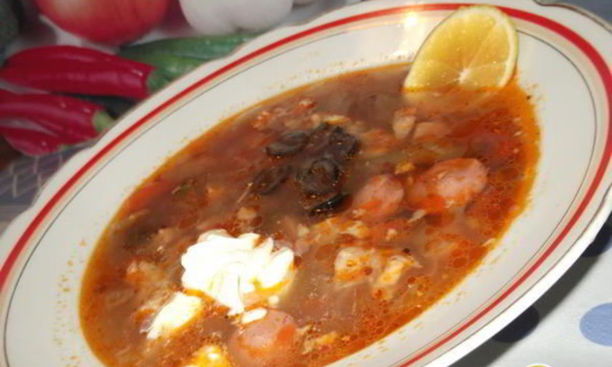 Рецепт сборной мясной солянки