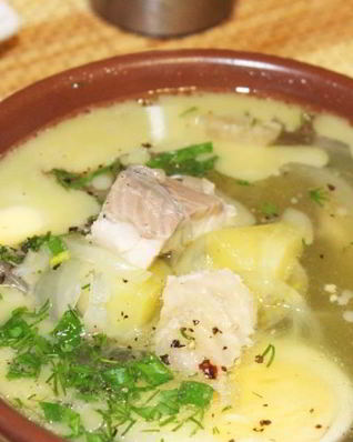 Солянка из осетра