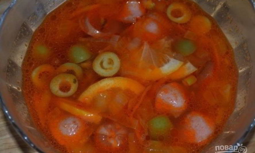 Рецепт солянки из сосисок