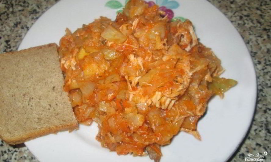 Рецепт солянки с грибами и курицей