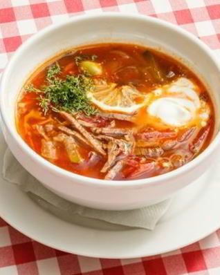 Солянка с оливками