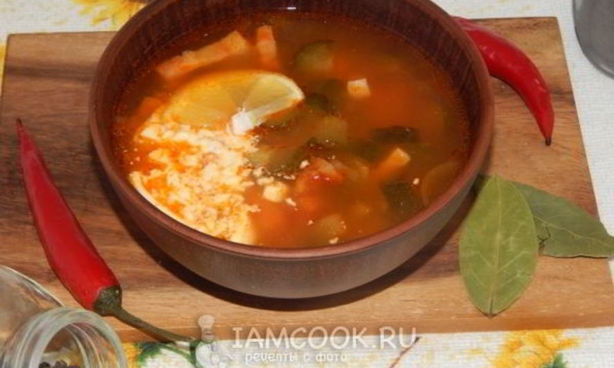 Рецепт солянки сборной мясной классической