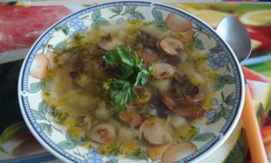 Рецепт супа фасолевого с колбасками и сосисками