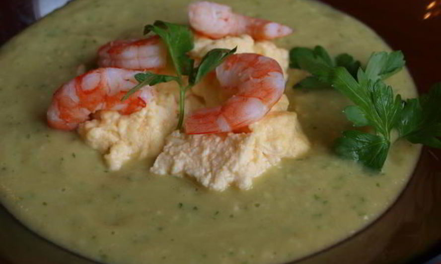 Рецепт супа из авокадо с гарниром